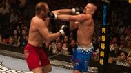 Randy Couture slugs it out with Chuck Liddell in the headliner
